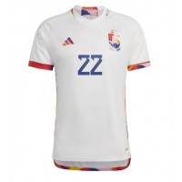 Camisa de time de futebol Bélgica Charles De Ketelaere #22 Replicas 2º Equipamento Mundo 2022 Manga Curta